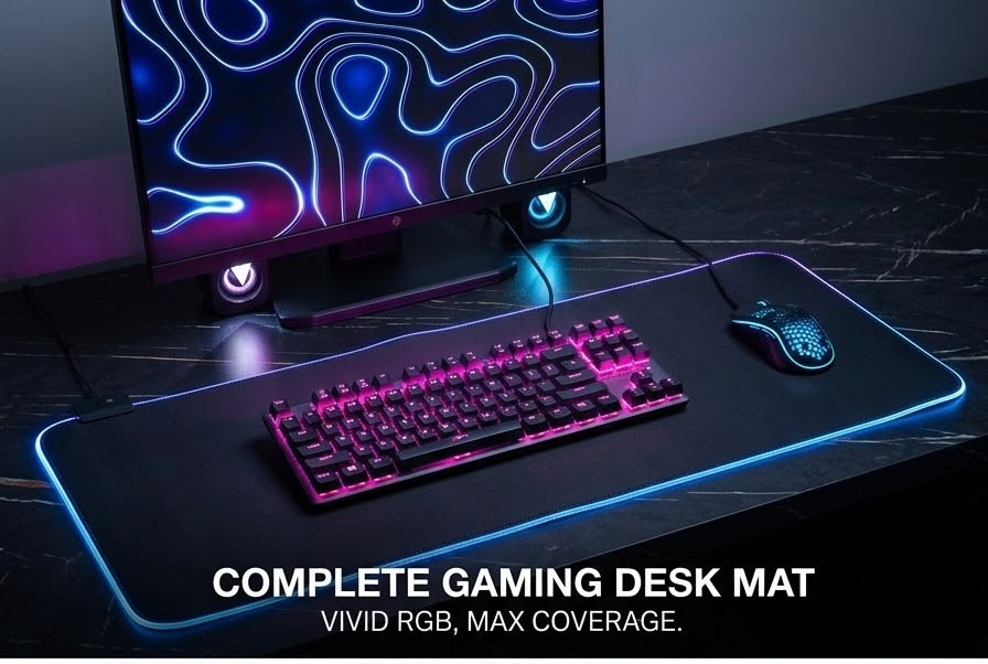 RGB Gaming Mouse Pad – Premium 7-Mode Desk Mat full xl size